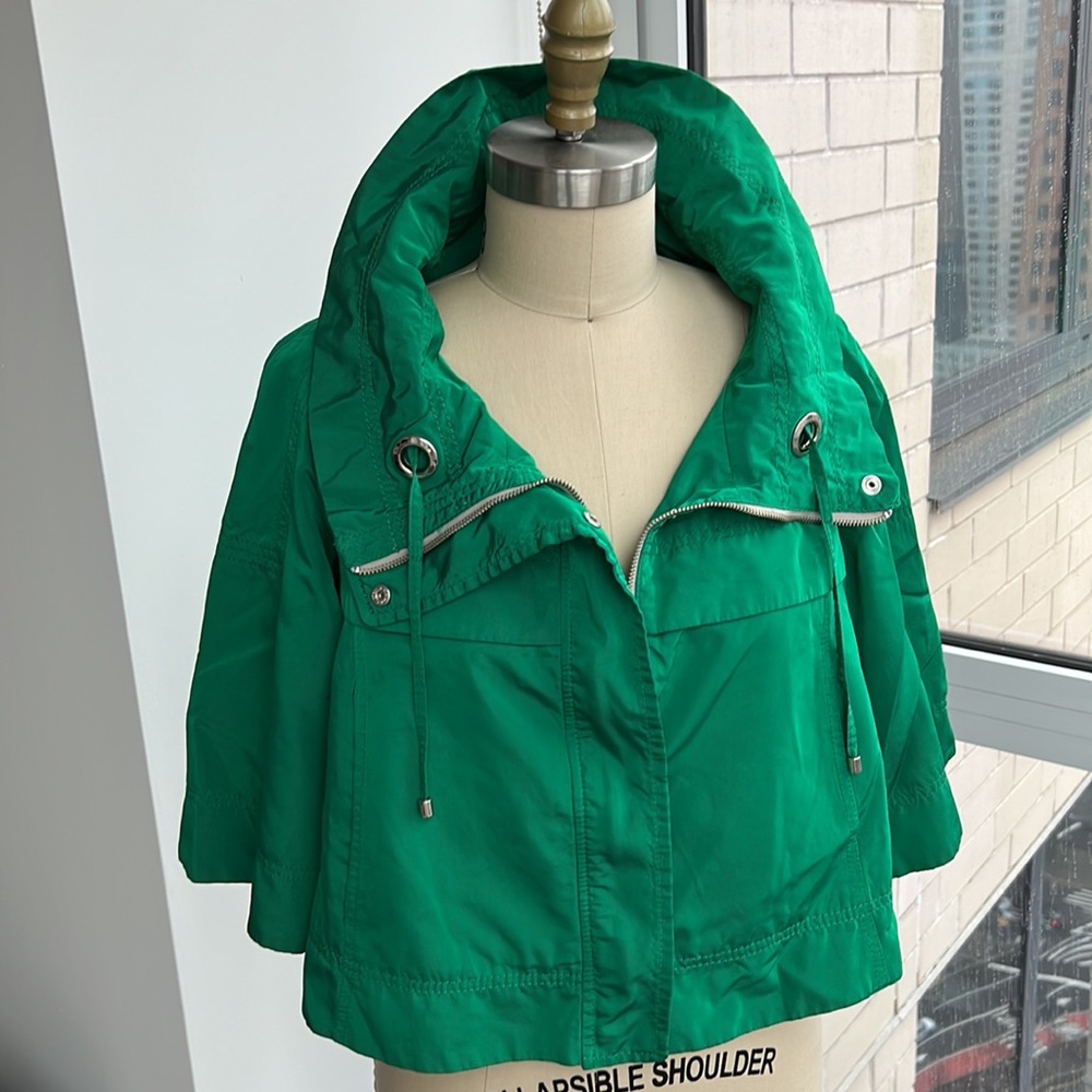 ZARA Basic waist length rain jacket, Sz L
